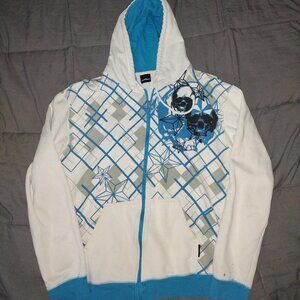 Vintage y2K darkstar zip up skate hoodie sweatshirt